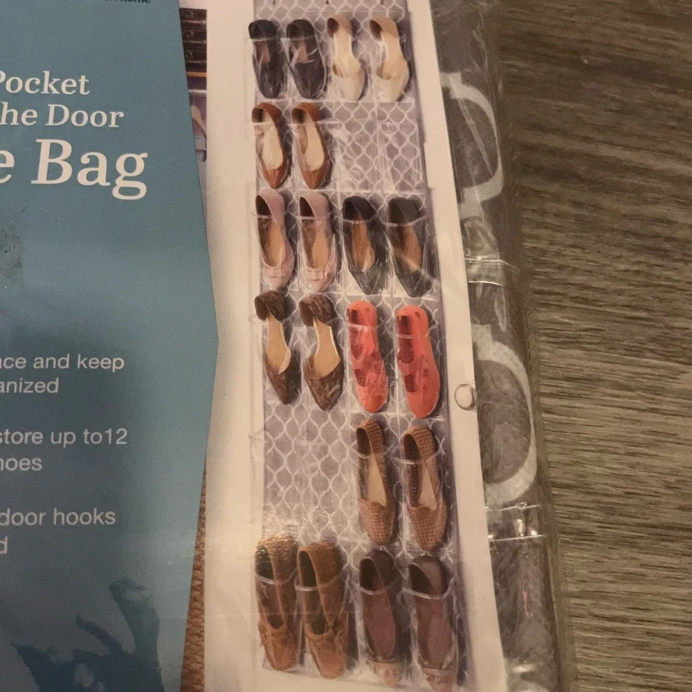 24 Pocket Over The Door Shoe Bag NWT